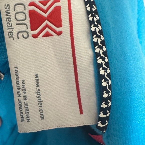 Spyder Blue Zip Up Jacket Athletic Fleece Size M - Picture 4 of 7